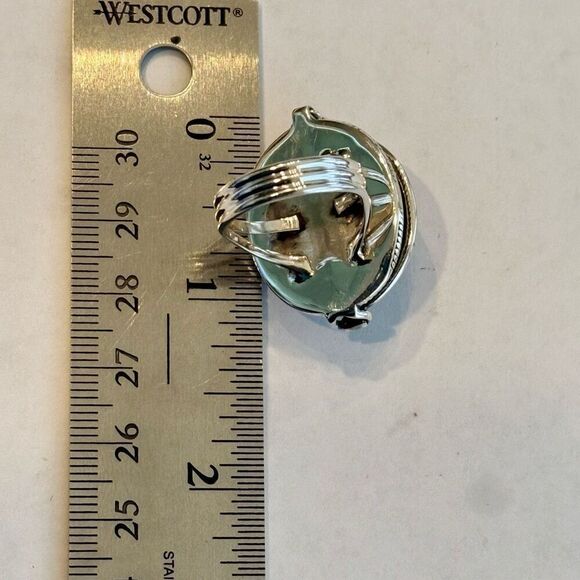 Natural Amethyst Cabochon Poison Pillbox Locket Ring Boho Sterling Silver New - Picture 9 of 9